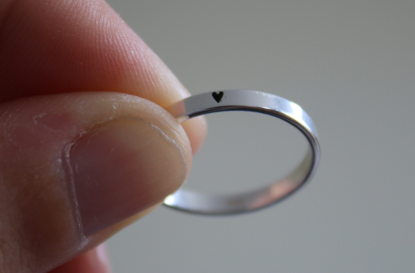Bold heart ring